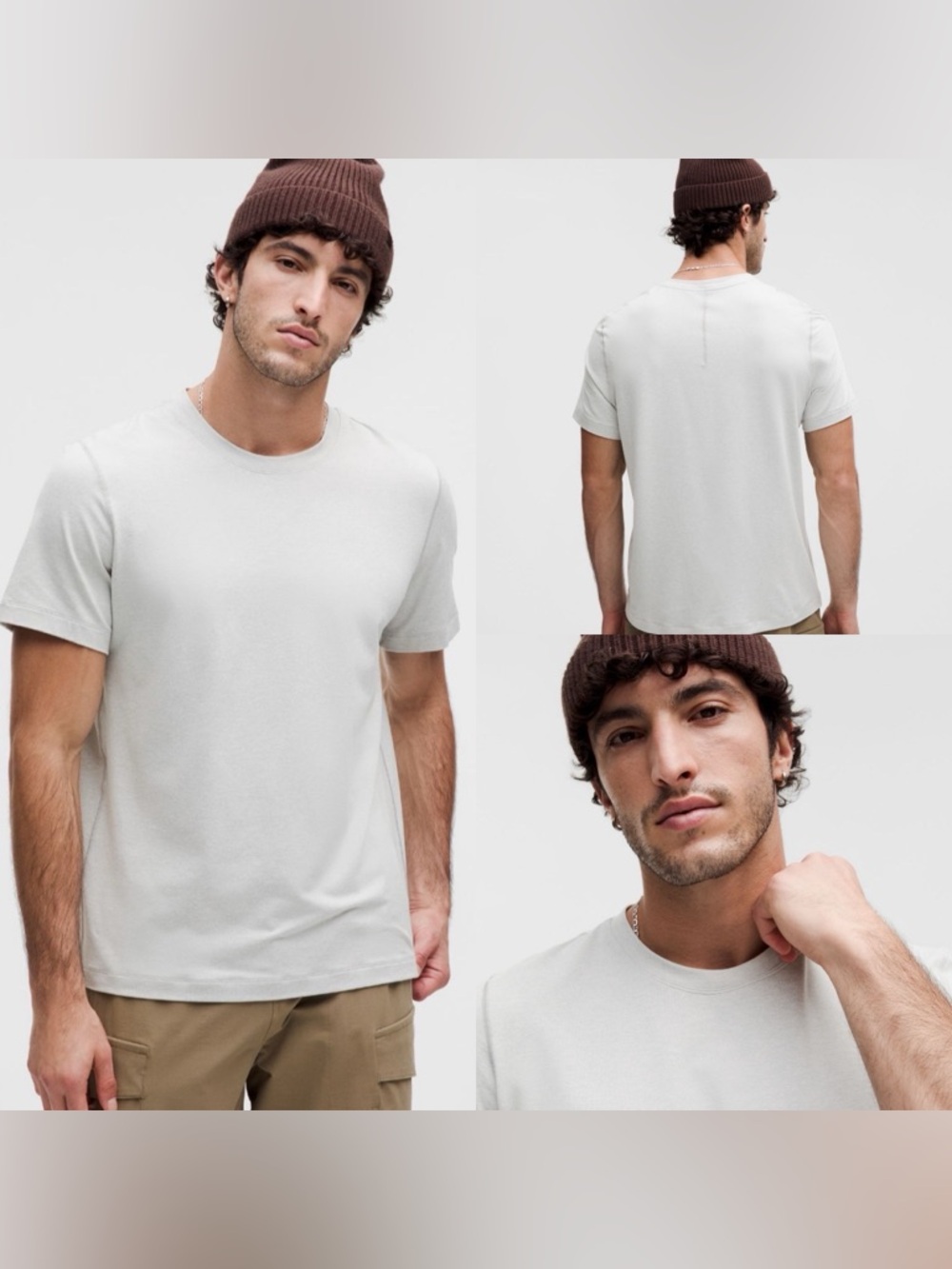 Lululemon Soft Jersey Short-Sleeve Shirt in Heathered Vapor sz M